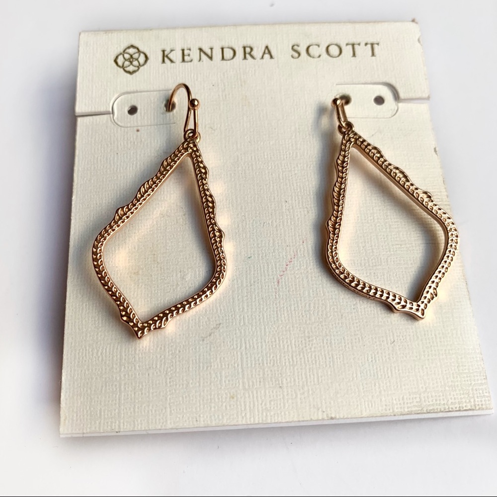 Kendra Scott Rose Gold Open Earrings - Picture 3 of 6